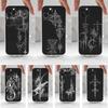 Cyber Sigil Cross Gothic Art Case For iPhone 16,15,14,17,13,12,11 Plus,Pro,Max,XR,XS,X,7,8 Plus,SE,Mini,Transparent,Silicone
