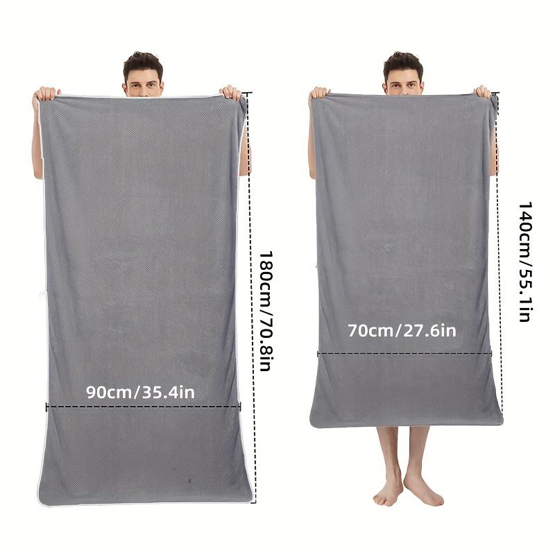 4 Pcs Microfiber Bath Towel Set - Highly Absorbent Solid Color Bath Towels for Bath, Gym & Spa, Multi-Purpose Bathroom Accessori