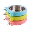 Dog Crate Bowls Detachable Stainless Steel Hanging Bunny Feeder for Kennel Cage
