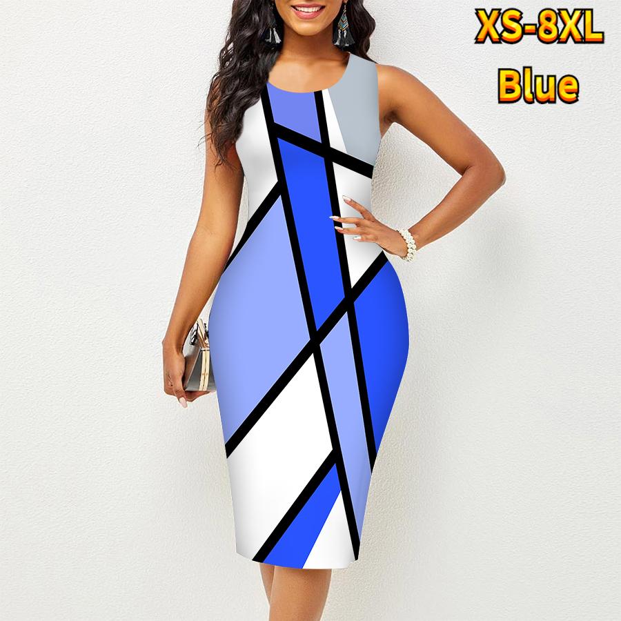 Women's Dress Sling SummerOblique Stripe Print Dresses Tight Sleeveless Slim Fit Sexy Fashion Top Clothing