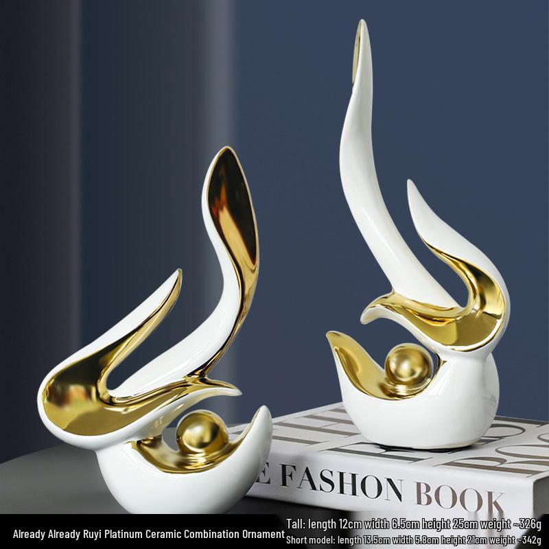 European Style Luxurious Ceramic Ornament for Home or Office Decor