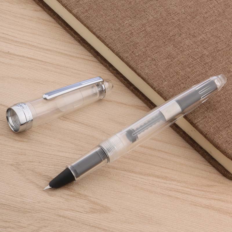 Jinhao 992 Plastic Fountain Pen Transparent Rotate Clip Classic Style M Lorelei Stationery Student Office School Supplies