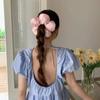 4PCS Elegant and Cute Sponge Flower Hair Hoop, Large Intestine Hoop, Head Rope, Meatballs, Scalp Tendons, Hair Rope