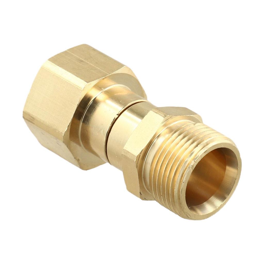 1Pc M22 15mm Copper Swivel Fitting for High Pressure Washer Hose Connection