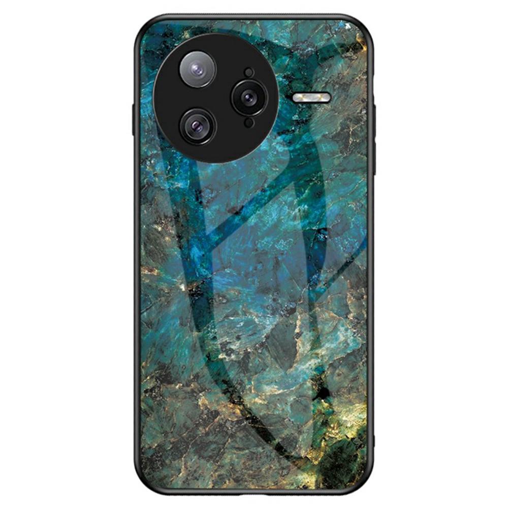 For Xiaomi Poco F7 Ultra 5G/Redmi K80 Pro 5G Case Marble Pattern Tempered Glass+PC+TPU Protective Phone Cover