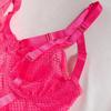 Sexy durchsichtiger Camisole-Body mit Mesh-Einsätzen, Bügel und Choker