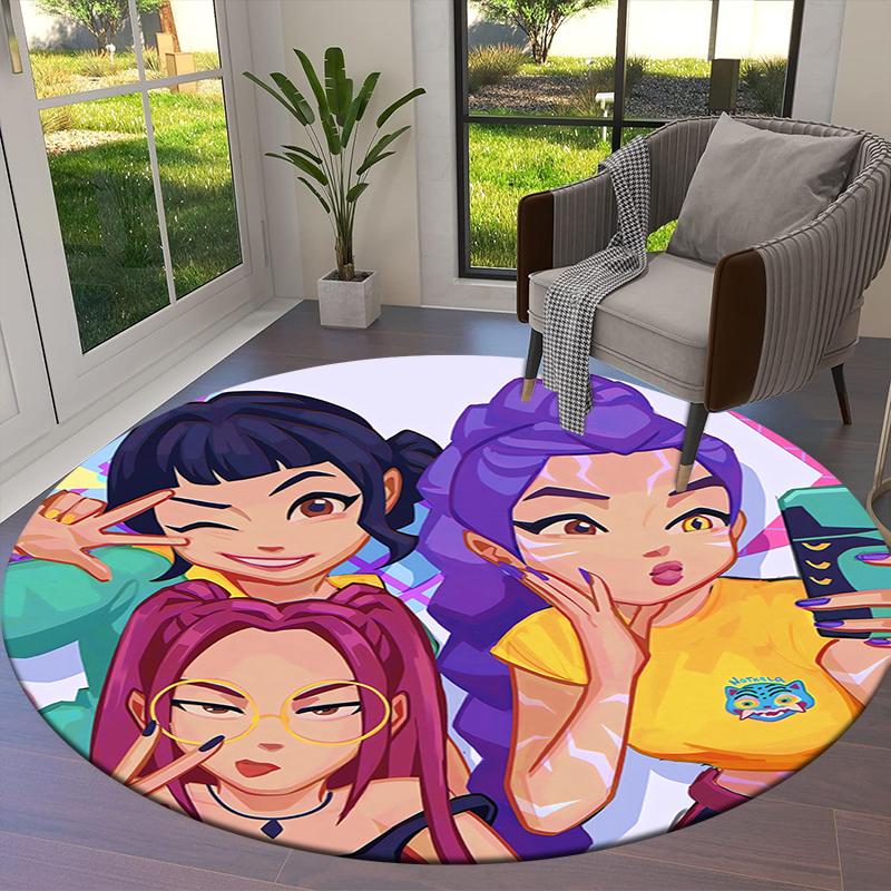 Hunter Cartoon Round Area Rug,Carpet Rug for Living Room Bedroom Sofa Playroom Decor,Non-slip Floor Mat Q0021