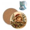 Heat-Resistant Snowman Ceramics Reindeer Coffee Cup Mat Christmas Santa Coasters  Family Gathering