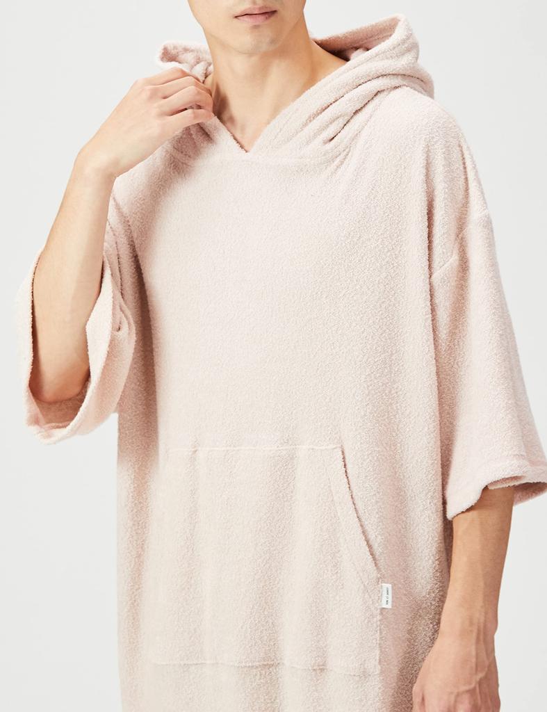 Comme Ca Poncho Pajama Light Size L Men's Top, Pink,