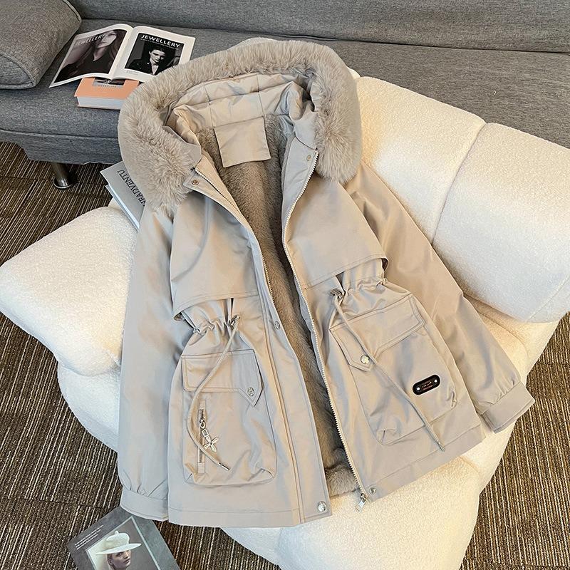 Pie overcome women's medium and long coat cotton-padded jacket piled and thickened winter new cotton-padded jacket cotton-padded jacket