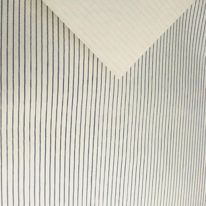 Papier à motifs marine blanc rayure bleu 50 x 70 cm Blanc