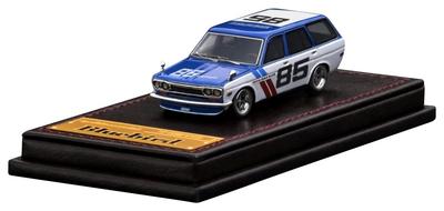 Ignition Model Datsun Bluebird Wagon Finished Product 1/64 (510) Blue/White