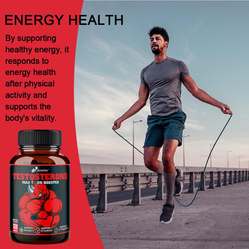 Bcuelov Testosterone Enhancer (T-On Booster) 120 Capsules