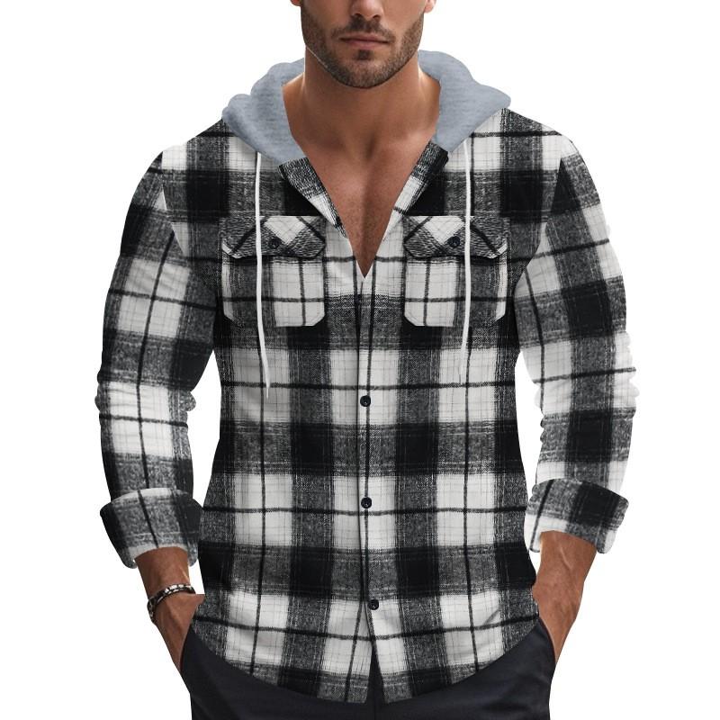 Men's Loose, Casual, Versatile Round-neck Multi-color Pullover Hoodie