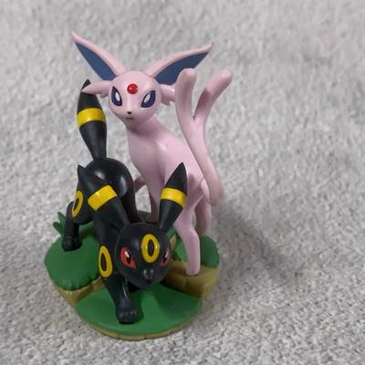 Genuine Pokemon Cartoon Characters Monsters Umbreon Espeon Cute Model Toys Collectible Desktop Ornaments Kids Gifts