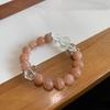 Natural Sunstone Bracelet Women 10mm Beaded Crystal Jewelry Geometric Design Elegant Lightweight Handmade Accessory