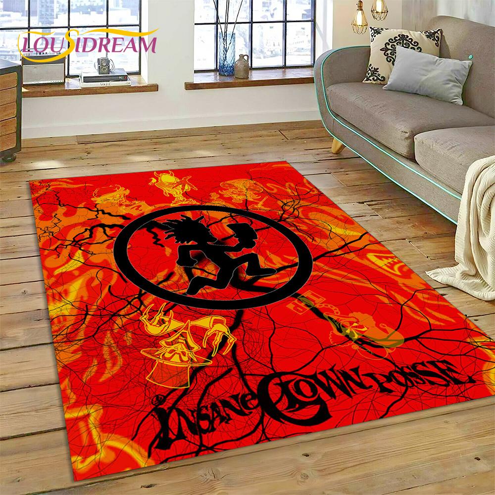 3D Rap Metal Insane Clown Posse Icp Juggalo Carpet Rug for Bedroom Living Room Home Sofa Decoration,Game Large Decor Floor Mat