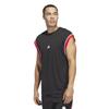 Adidas Men's KPM99 Badge of Sport Tank Top, Black/Red (JI7577), Size 3L