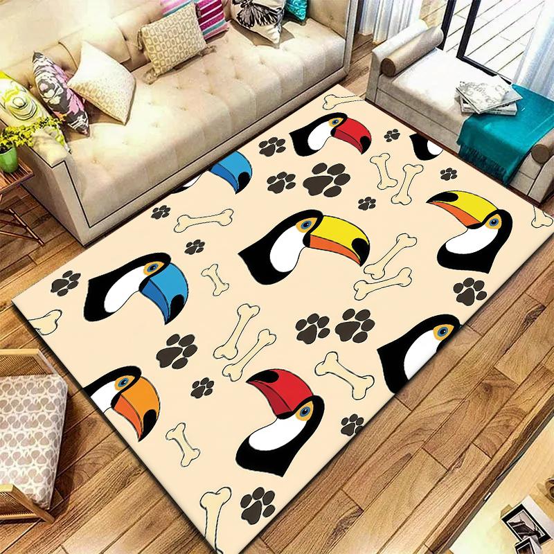 Cute cartoon animal Pattern Square Carpet,Area Rug,Carpet Rug for Living Room Bedroom Sofa Playroom Decor,Non-slip Floor Mat,Holiday Birthday Gifts