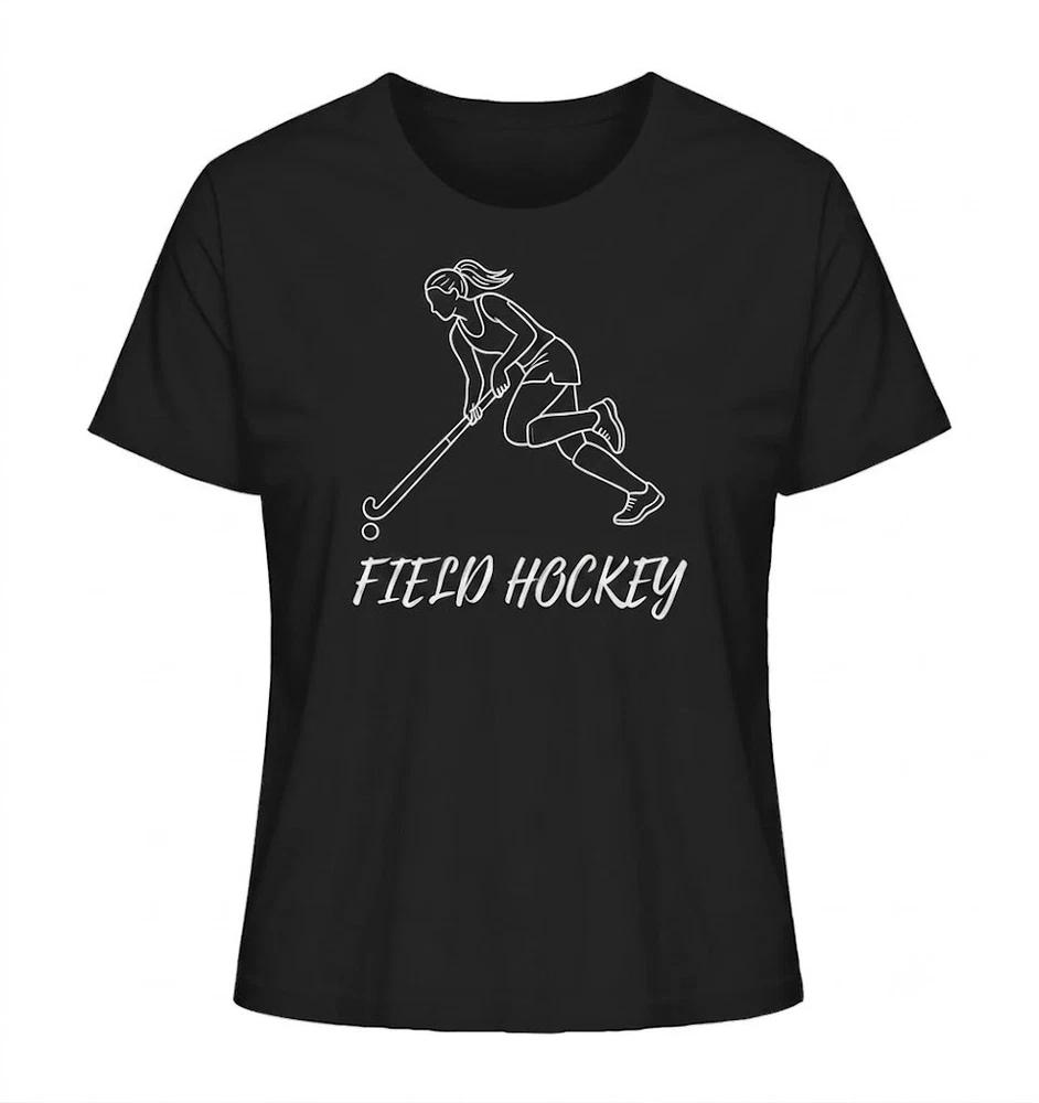 Field Hockey Personalized With Your Desired Black TShirt S