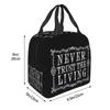 Never Trust The Living Oxford Cloth Waterproof Thick Insulated Bag Work Picnic Bag Large Portable Lunch Box Bento Bag Frozen Bag