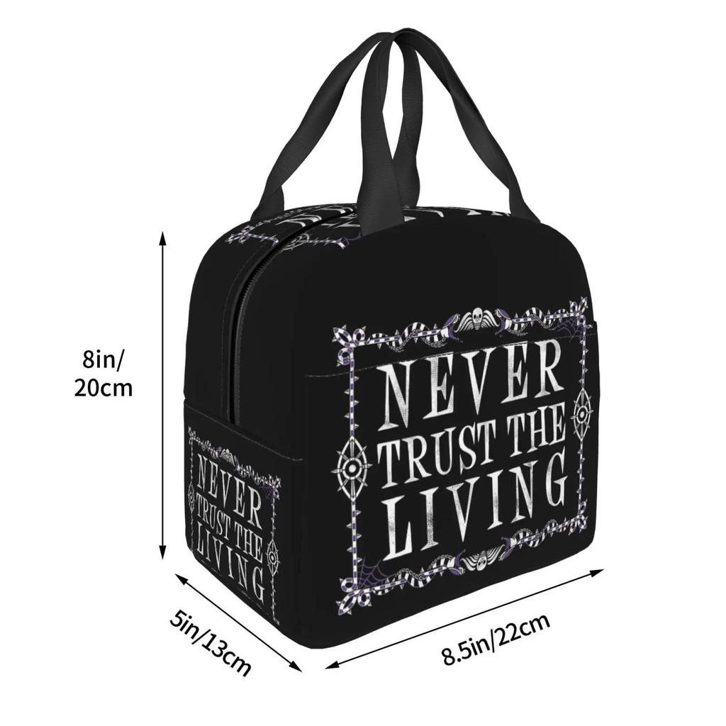 Never Trust The Living Oxford Cloth Waterproof Thick Insulated Bag Work Picnic Bag Large Portable Lunch Box Bento Bag Frozen Bag
