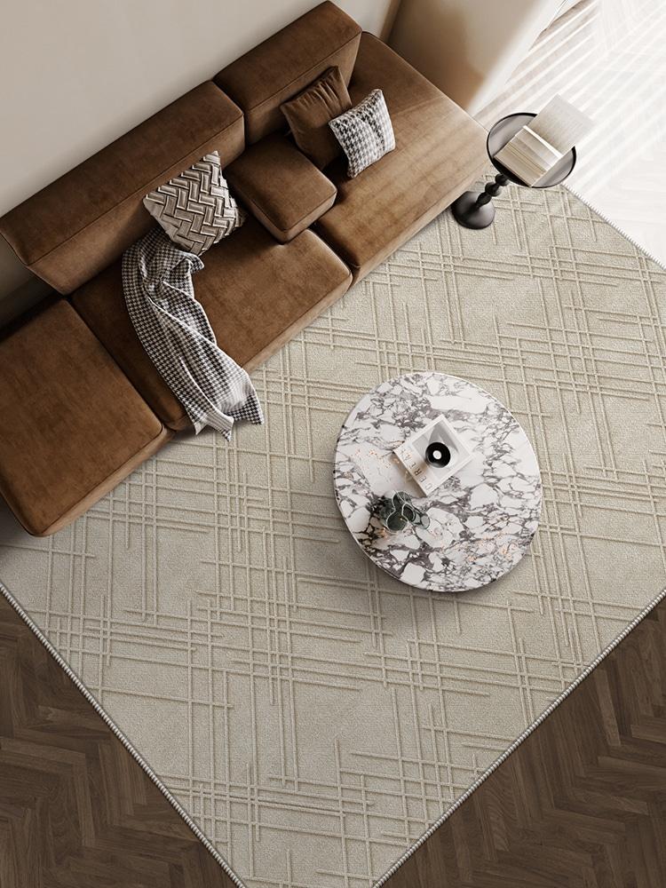 Modern Style Carpets for Living Room Fluffy Soft Lounge Floor Mat Thick Plush Cloakroom Rug Large Area Bedroom Decor Line Carpet