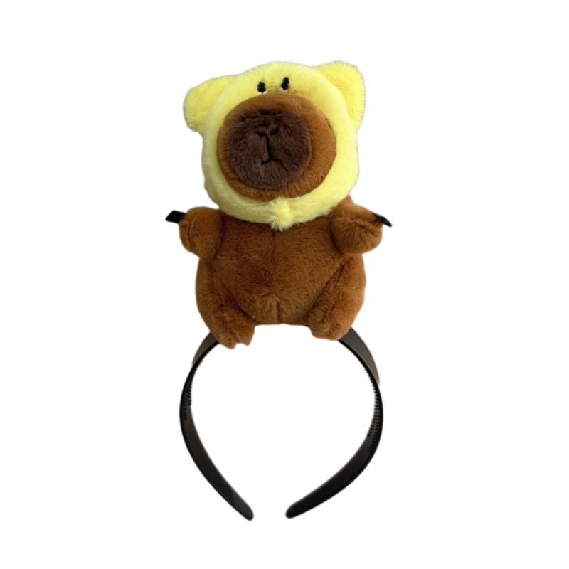 Lustiges Haarband Cartoon Capybara Haarband Pony-Clip Haarreif für Bühnen-Make-up Party Kostüm Stirnband