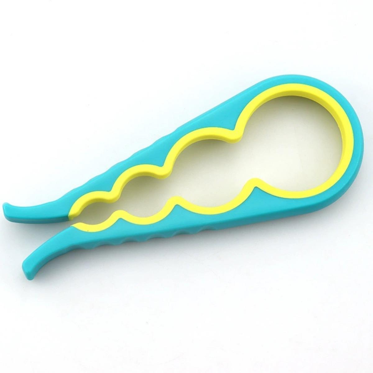 

Открывалка для банок, открывалка для бутылок и консервных банок для слабых рук, пожилых людей с артритом и тех, у кого слабая сила, многофункциональная открывалка для банок, легко открывайте крышки синий/жёлтый