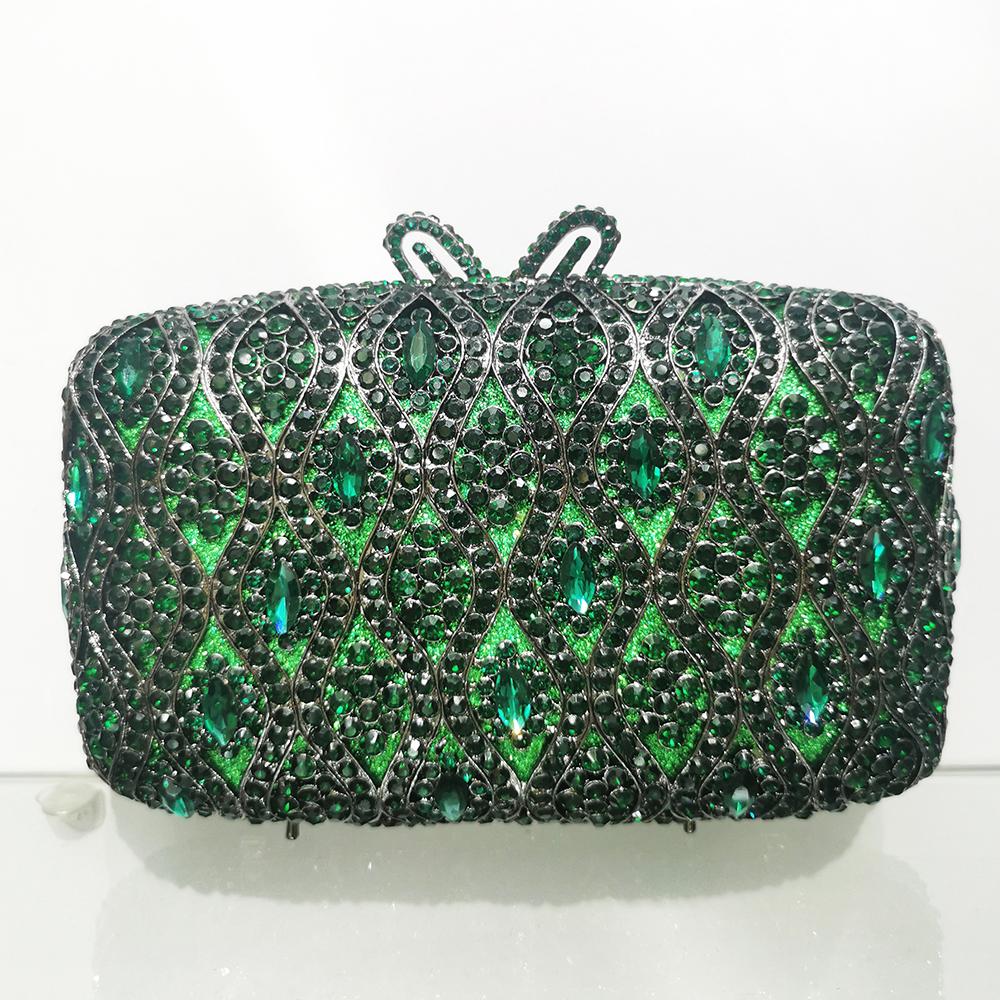 Diamond Evening Clutches Purses Yello/Blue/Green/Red Wedding Purse Crystal Handbags Rhinestone Formal Bag Lady Party Dinner