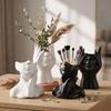1PC Creative Human Body Art Makeup Brush Holder Modern Abstract Art Bust Flower Vase Pot For Home Vanity Desktop Decor Organizer