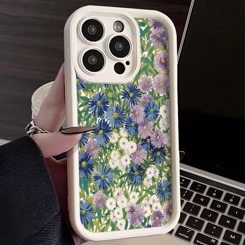 Colorful flower pattern Phone Case for iPhone 17e 16 15 14 13 12 11 Air Pro Max Mini XR XS X 7 8 6 6s Plus Soft TPU Back Cover
