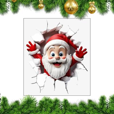Christmas Toilet Seat Sticker Waterproof Self-Adhesive Santa Claus Party Supplies Christmas Bathroom Decorations For Daily