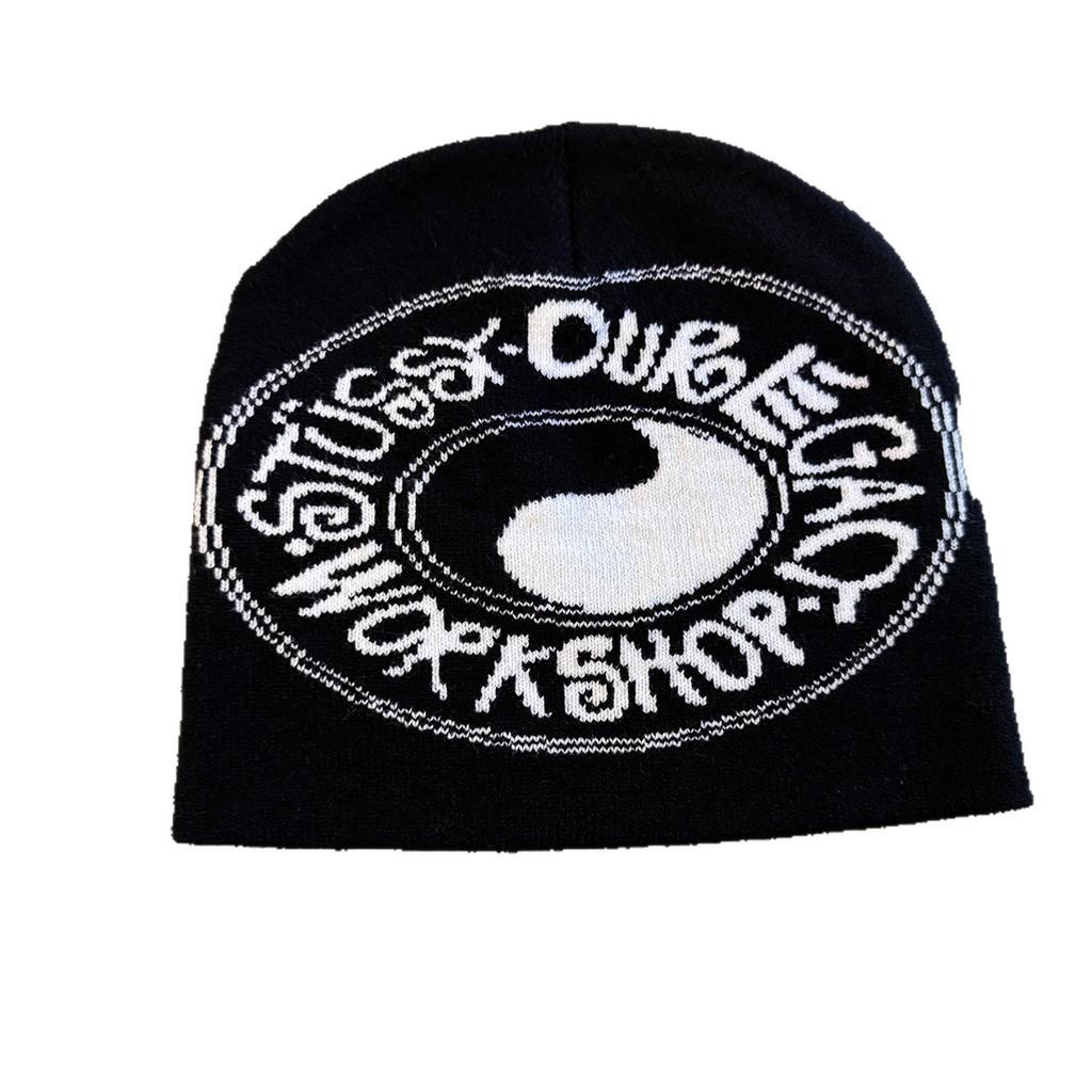 Streetwear Letter Bagua Diagram Knit Hat With Premium Acrylic For Street Fashion
