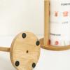 Bamboo Paper Towel Holder Kitchen Dining Room Vertical Wooden Paper Roll Organizer Cling Film Holder Lazy Rag Holder