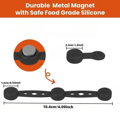 2/4 STK Heißluftfritteuse Magnetische Silikonschnalle, Heißluftfritteusen Backpapier Befestigungsclips, zum Halten von Heißluftfritteusen Pergamentpapier