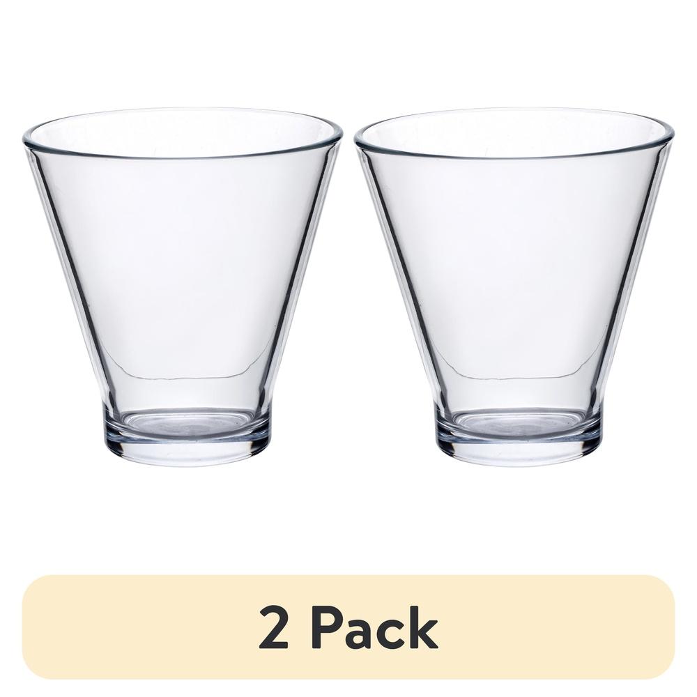 

2 Pack Stemless Clear Cocktail Glasses Flare Shape Durable Dishwasher Safe Stackable Perfect Iced Drinks Cold Beverages United States