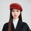 New Three Dimensional Shaped and Elegant Autumn and Winter Beret Women's Versatile Wool Octagonal Hat Showing Face Little Retro Painter Hat