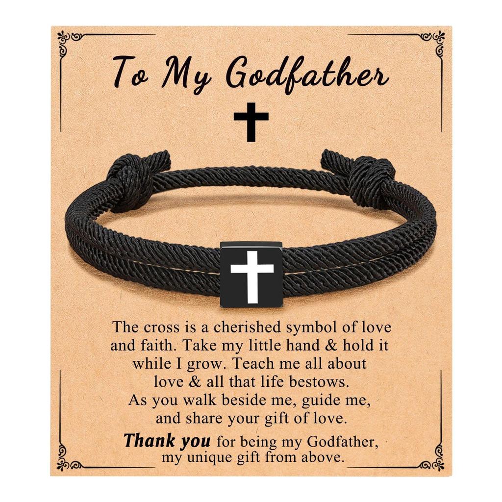 Easter Basket Stuffers for Teens Men Women Inspirational Religious Bible Verse Joshua 1:9 Cross Bracelet
