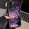 Handyhülle für iPhone 17 Air 16E 15 16 Pro Max Traumhafter Nacht-Kirschblütenbaum-Cover 14 Plus 13 12 Mini Weiche Schale Silikon Lustig