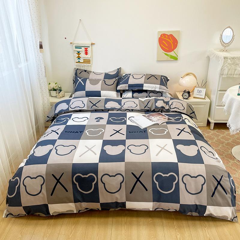 Set de lenjerie de pat gros, periat, din patru piese, pentru uz casnic și de cămin, potrivit pentru toate anotimpurile, toamnă și iarnă.