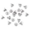 20Pcs Set Durable Brass Threaded Flat Head Nut Nail Rivets Screws Leather Craft Repair Supplies