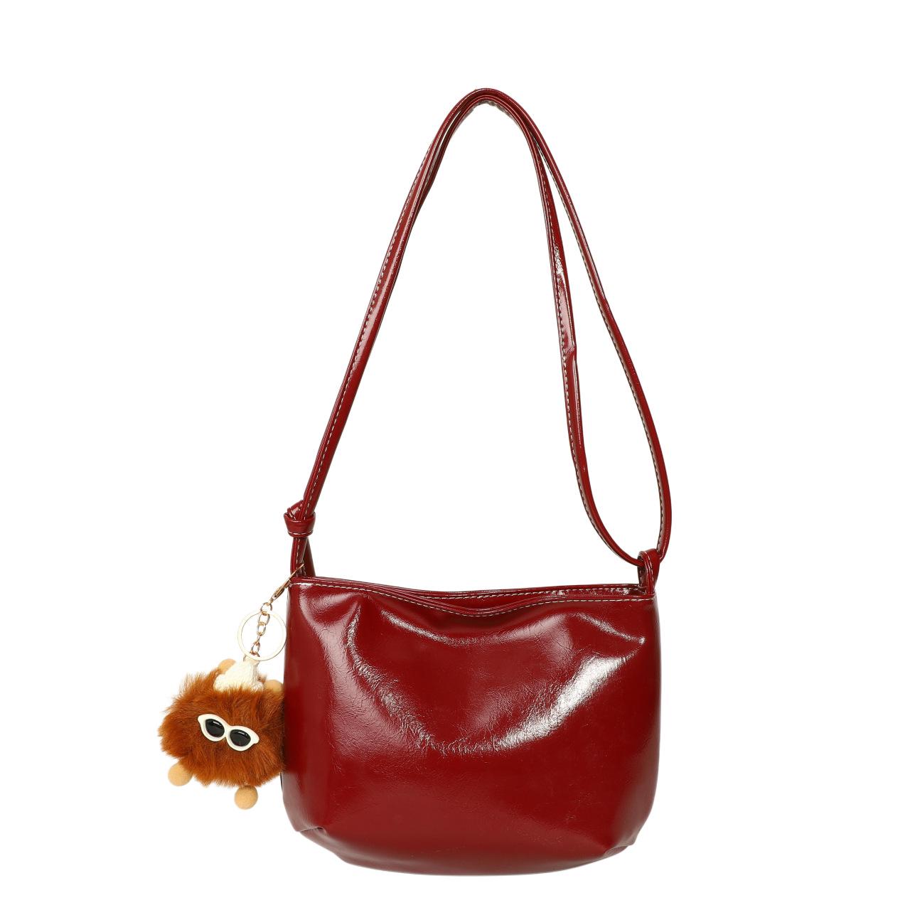 

Retro Style Women s Tote Bag - 2025 Autumn/Winter Collection, Versatile Korean Fashion, Simple, Crossbody or Shoulder Carry. червоний