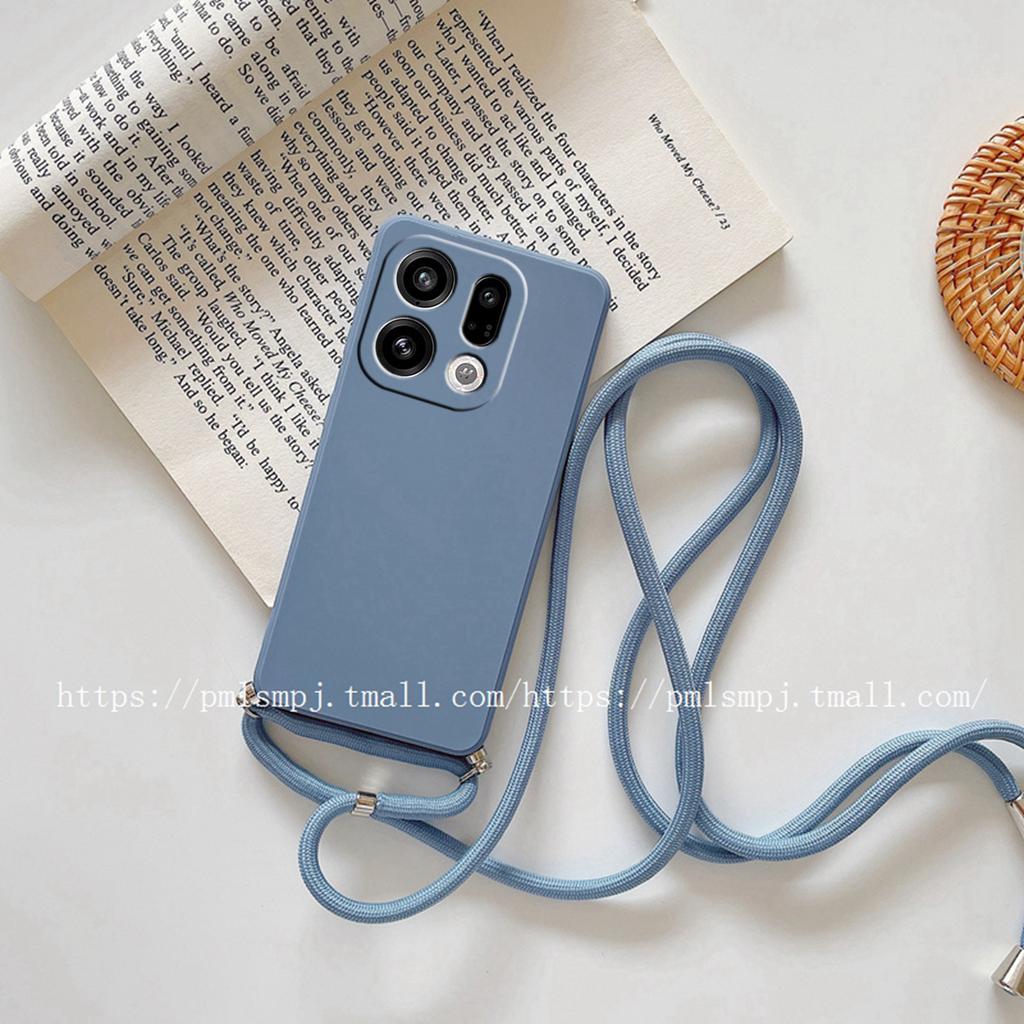 Case for OPPO Find X9 Pro X 9 Crossbody Necklace Strap Cord Lanyard Soft Case for Find X9pro Camera Protect Silicone Cover Shell