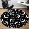 1pc Moon Stars Office Round Area Rug, Indoor Mat Suitable For Office, Under Office Chairs Bedroom Living Room Home Decor, Room Deco