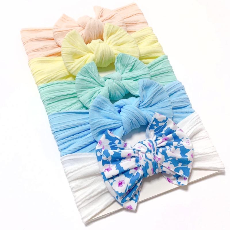 New Children's Headband Set, Princess Hair Accessories, Cute Baby Nylon Bow Headscarf, Baby Headband.