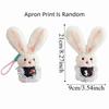 Cartoon Design Plush Rabbit Keychain Cute Long-eared Rabbit Pendant Stuffed Keyring  Couple Items