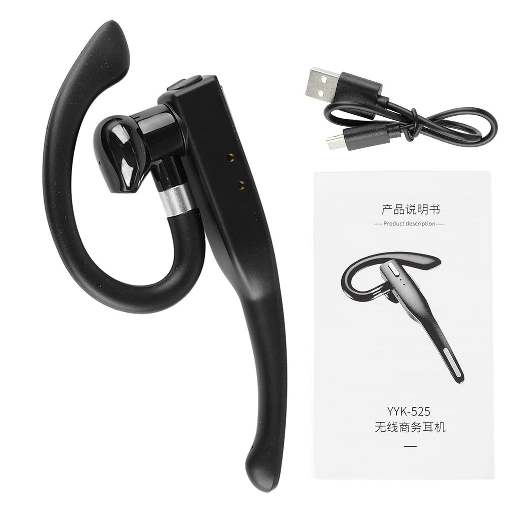 Wirel Etooth 5.1 Headset with Noise Reduction, Lightweight, HD Ce IPX7 Waterproof, and IPX7 Waterproof, for Business Use (YYK-525 Simple Version)