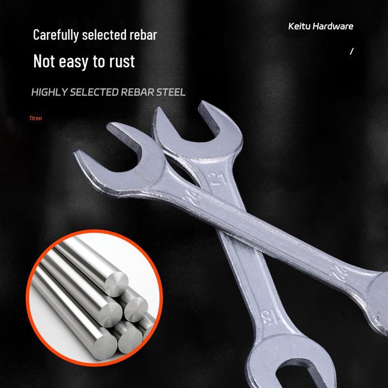 Galvanized Double-Ended Open-End Torque Wrench – High-Strength Cast Polished Tool