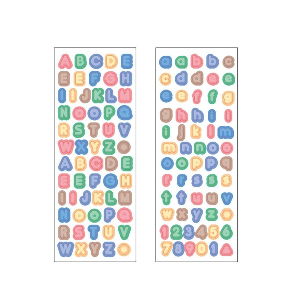 

2 листа кавайных наклеек с английскими буквами, декоративные, креативные, детские наклейки, игрушки, для DIY-дневника style 12